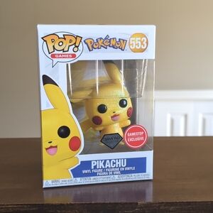 Pokemon Funko Pop Pikachu Glitter Diamond GameStop Exclusive #553